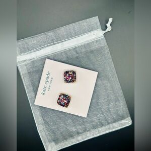 Kate Spade Glitter Square Stud Earrings